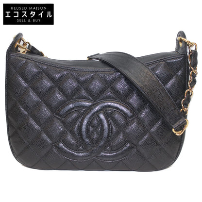 CHANEL シャネル A20993 8番 ﾌﾞﾗｯｸ ｷｬﾋﾞｱ G金具 ﾜﾝｼｮﾙﾀﾞｰ ショルダーバッグ