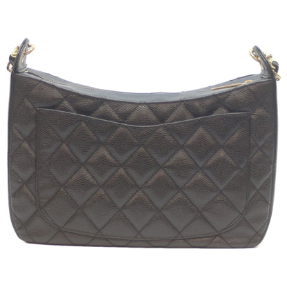 CHANEL シャネル A20993 7番 ブラック キャビア G金具 ワンショルダー ショルダーバッグ