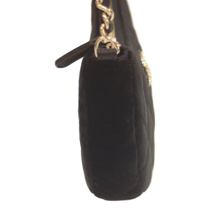 CHANEL シャネル 24年イヤーズギフト 黒 ベロア ハーフムーン チェンショルダー ショルダーバッグ