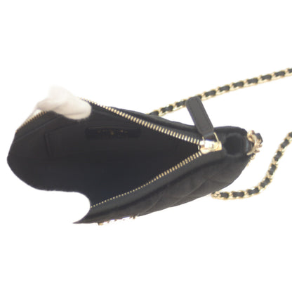 CHANEL シャネル 24年イヤーズギフト 黒 ベロア ハーフムーン チェンショルダー ショルダーバッグ