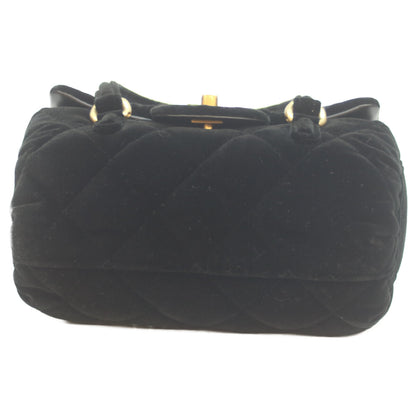 CHANEL シャネル 黒 G金具 ベロア 2WAYミニハンド ミニボストン ショルダーバッグ