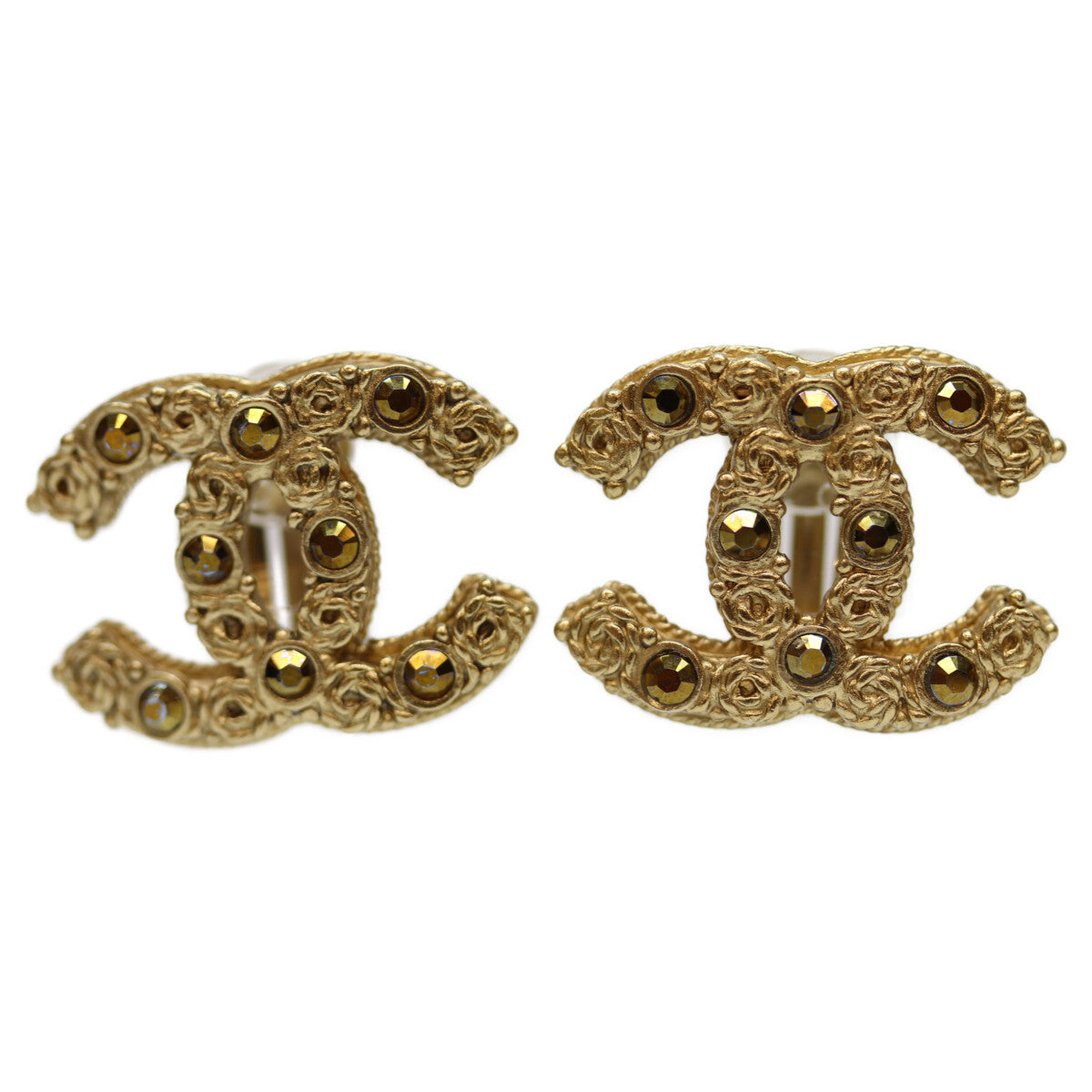 CHANEL シャネル 06A GP ｺｺﾏｰｸ ﾌﾞﾗｳﾝｽﾄｰﾝ ｲﾔﾘﾝｸﾞ イヤリング