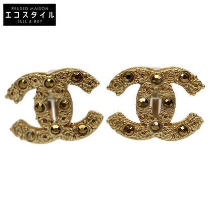 CHANEL シャネル 06A GP ｺｺﾏｰｸ ﾌﾞﾗｳﾝｽﾄｰﾝ ｲﾔﾘﾝｸﾞ イヤリング