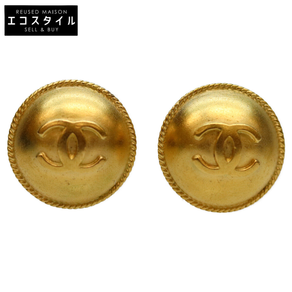 CHANEL シャネル 95P GP ラウンドココマーク イヤリング イヤリング