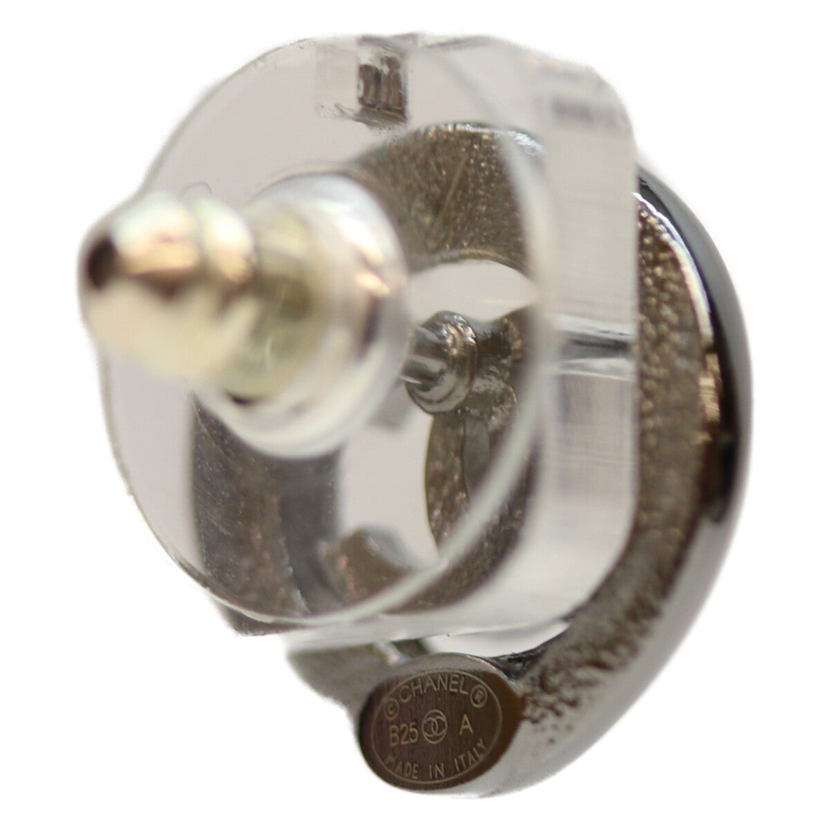 CHANEL シャネル B25A ｺｺﾏｰｸ ﾗｲﾝｽﾄｰﾝ ﾗｳﾝﾄﾞ ﾋﾟｱｽ ピアス