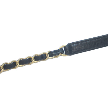 CHANEL シャネル AS4908 黒 キャビア グレインドカーフスキン G金具 ミニシングルフラップショルダー ショルダーバッグ W23