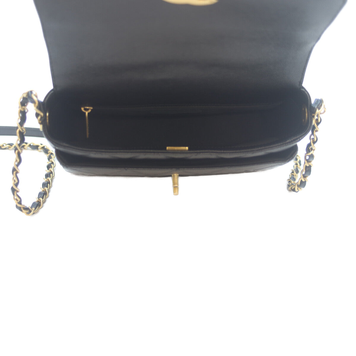 CHANEL シャネル AS4908 黒 キャビア グレインドカーフスキン G金具 ミニシングルフラップショルダー ショルダーバッグ W23