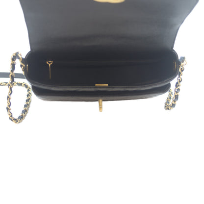 CHANEL シャネル AS4908 黒 キャビア グレインドカーフスキン G金具 ミニシングルフラップショルダー ショルダーバッグ W23
