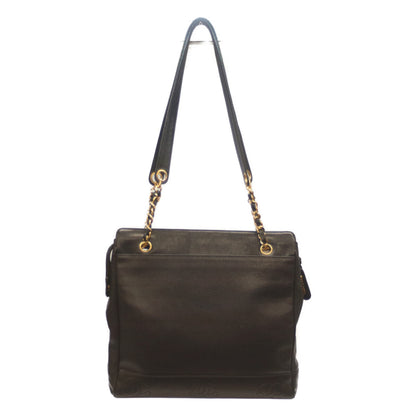 CHANEL シャネル 2番 黒 キャビア G金具 トリプルココ チェーントート トートバッグ