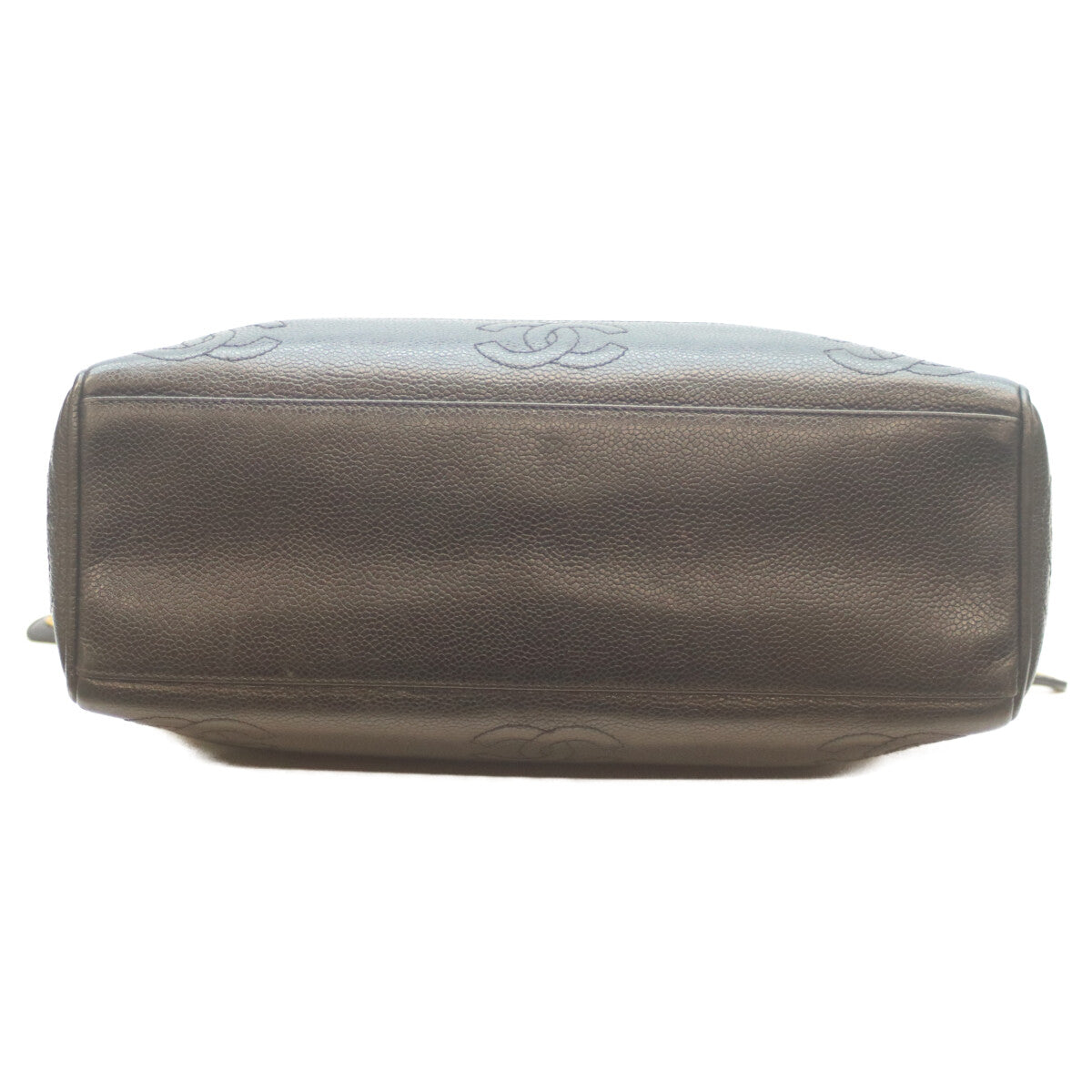 CHANEL シャネル 2番 黒 キャビア G金具 トリプルココ チェーントート トートバッグ