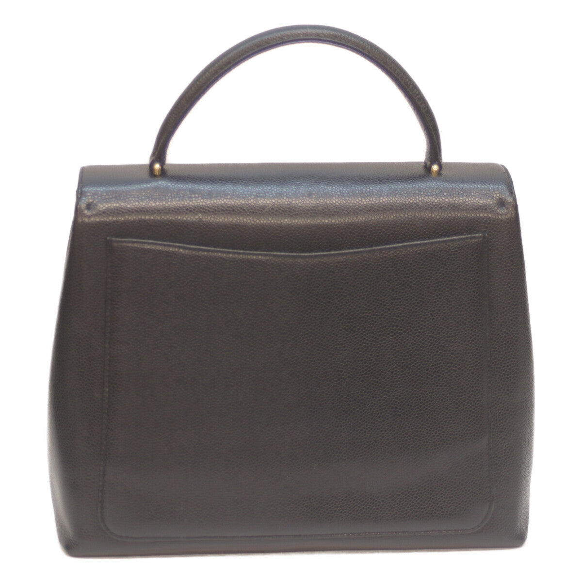 CHANEL シャネル 5番 黒 キャビア G金具 トップハンドル ハンド ハンドバッグ