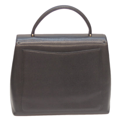 CHANEL シャネル 5番 黒 キャビア G金具 トップハンドル ハンド ハンドバッグ