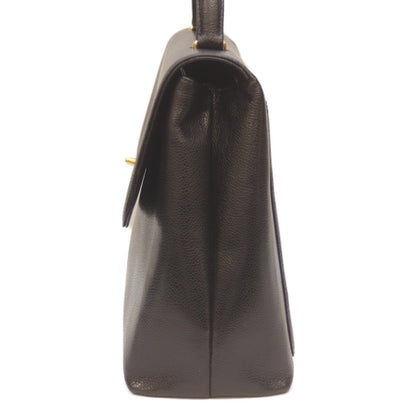 CHANEL シャネル 5番 黒 キャビア G金具 トップハンドル ハンド ハンドバッグ