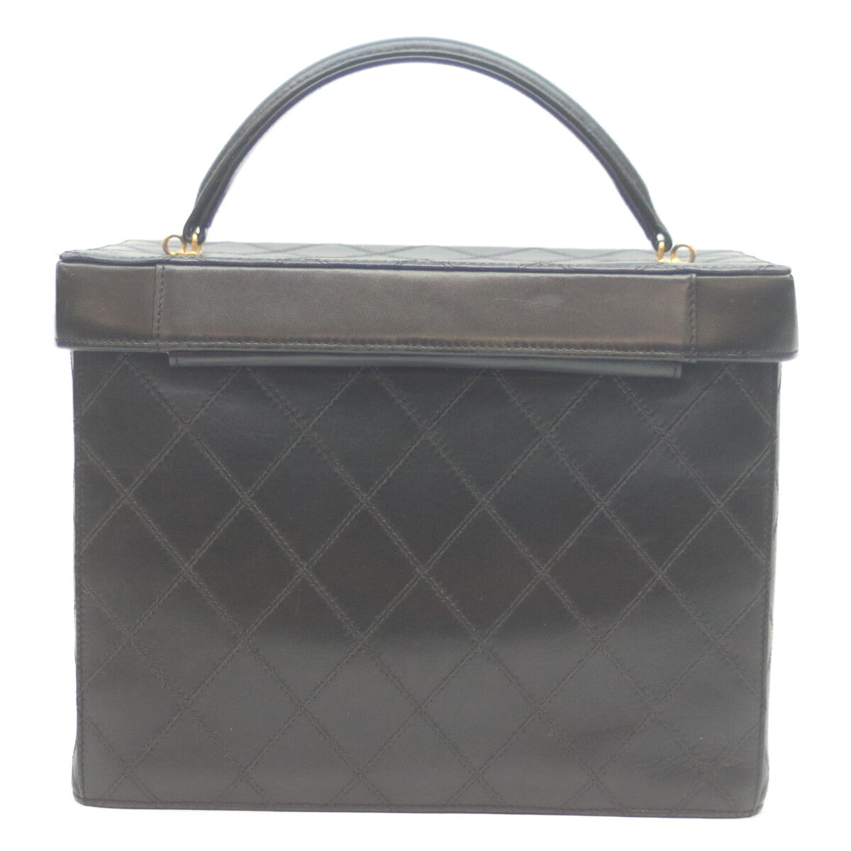 CHANEL シャネル 5番 黒 ビコローレ ラム G金具 2WAYバニティ ショルダーバッグ