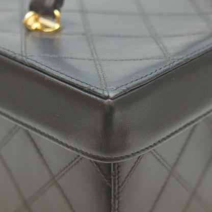 CHANEL シャネル 5番 黒 ビコローレ ラム G金具 2WAYバニティ ショルダーバッグ