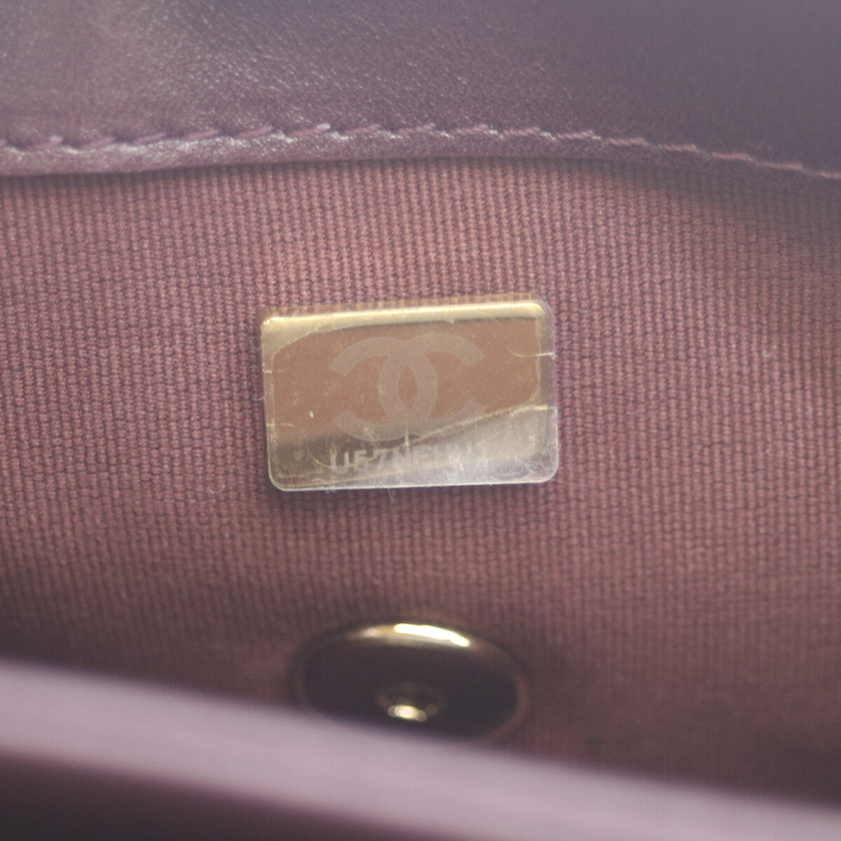 CHANEL シャネル AS5048 ボルドー ラム×パテント G金具 ミニマトラッセ20 シングルフラップバッグ ショルダーバッグ