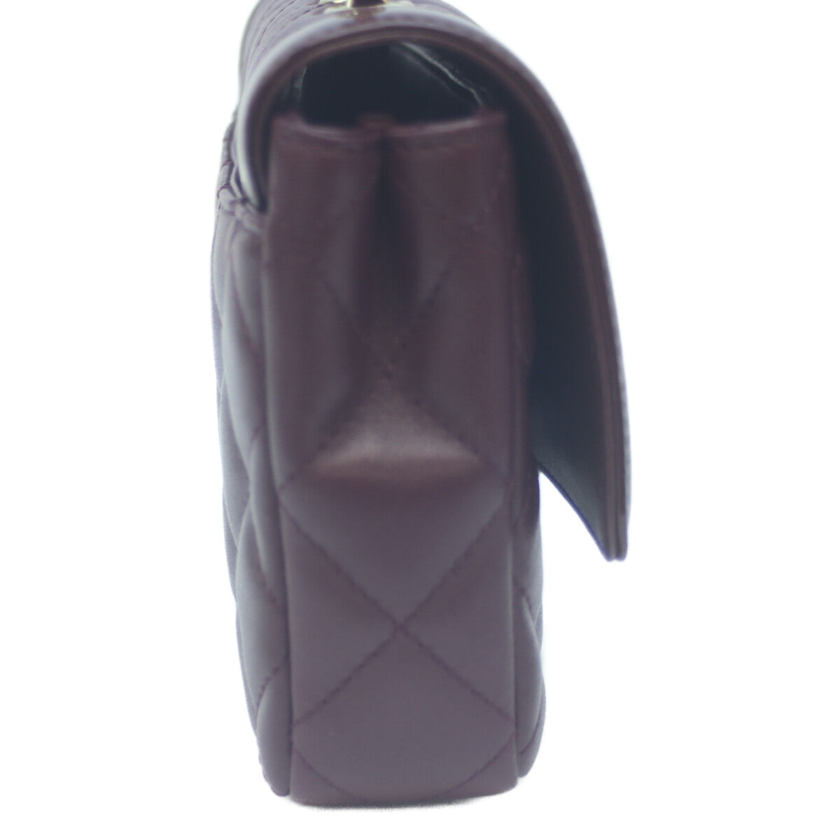 CHANEL シャネル AS5048 ボルドー ラム×パテント G金具 ミニマトラッセ20 シングルフラップバッグ ショルダーバッグ