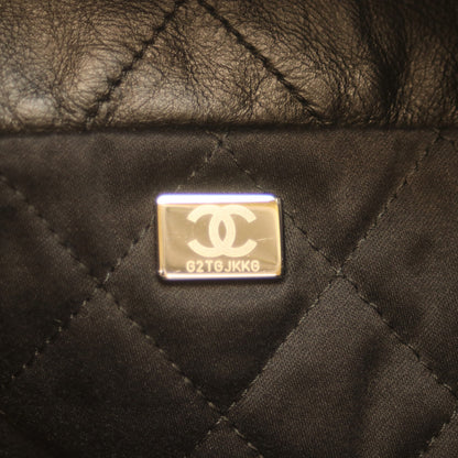 CHANEL シャネル AS3262 黒 シャイニーカーフ SV金具 シャネル22ラージ ショルダーバッグ