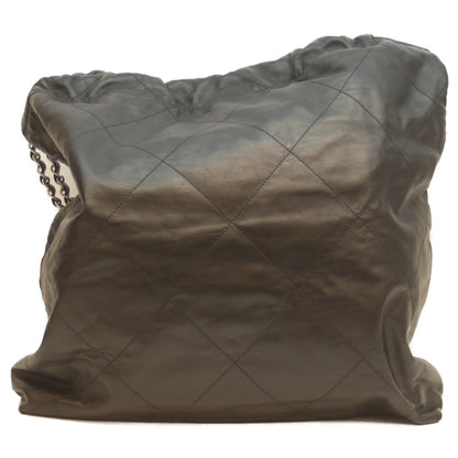 CHANEL シャネル AS3262 黒 シャイニーカーフ SV金具 シャネル22ラージ ショルダーバッグ