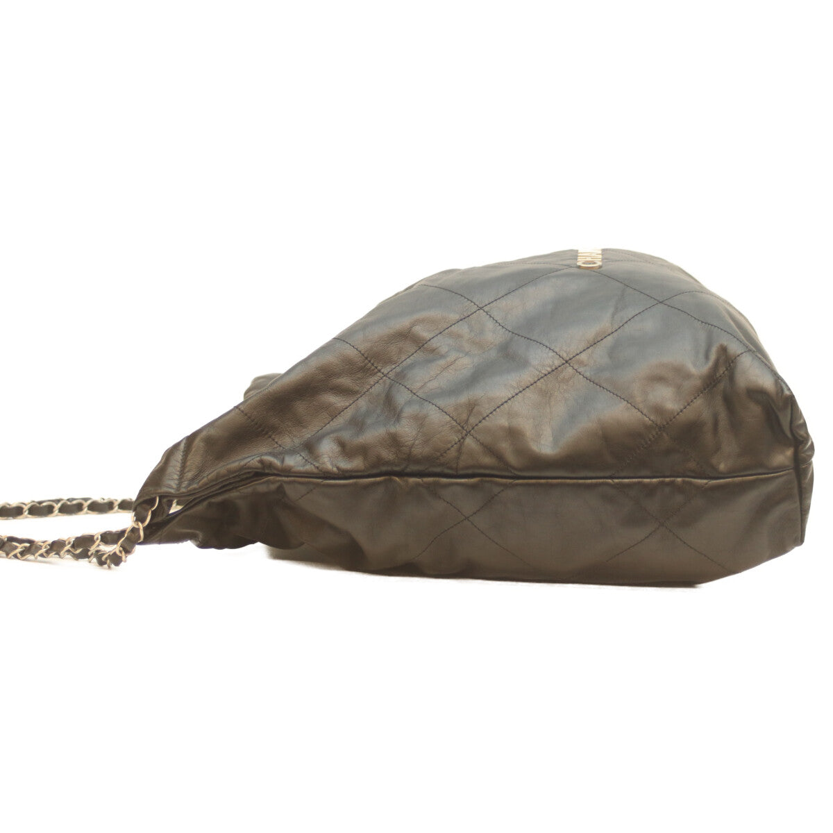 CHANEL シャネル AS3262 黒 シャイニーカーフ SV金具 シャネル22ラージ ショルダーバッグ