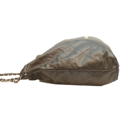 CHANEL シャネル AS3262 黒 シャイニーカーフ SV金具 シャネル22ラージ ショルダーバッグ