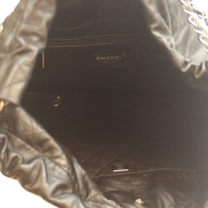 CHANEL シャネル AS3262 黒 シャイニーカーフ SV金具 シャネル22ラージ ショルダーバッグ