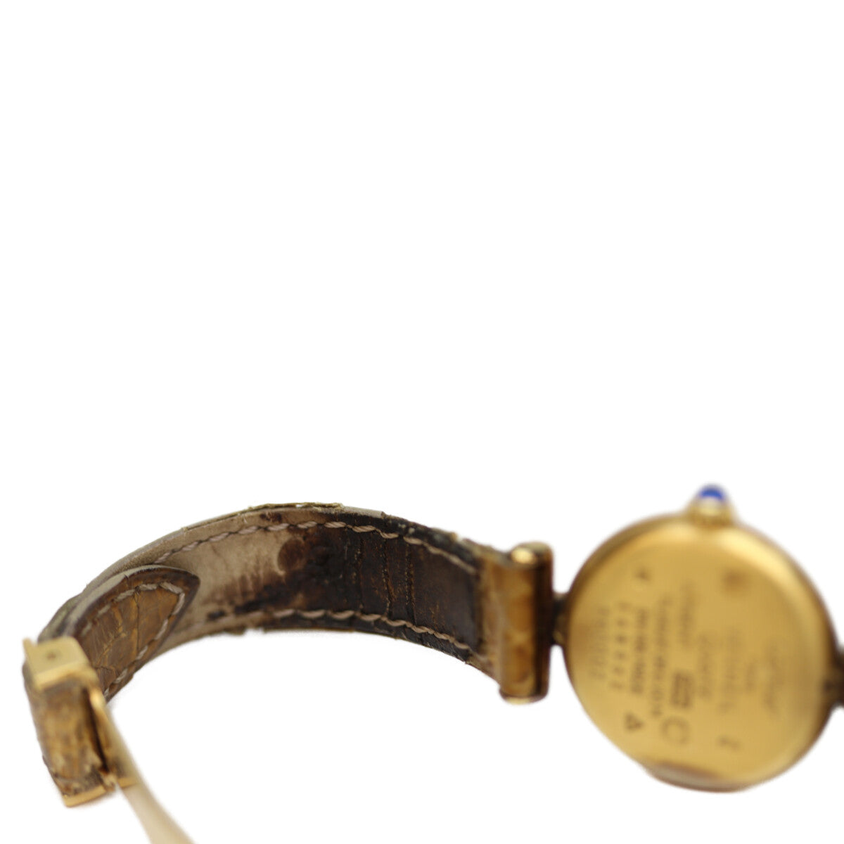 Cartier カルティエ 97年 W1008554 ﾏｽﾄｺﾘｾﾞｳﾞｪﾙﾒｲﾕ SM G文字盤 QZ 925/革 腕時計