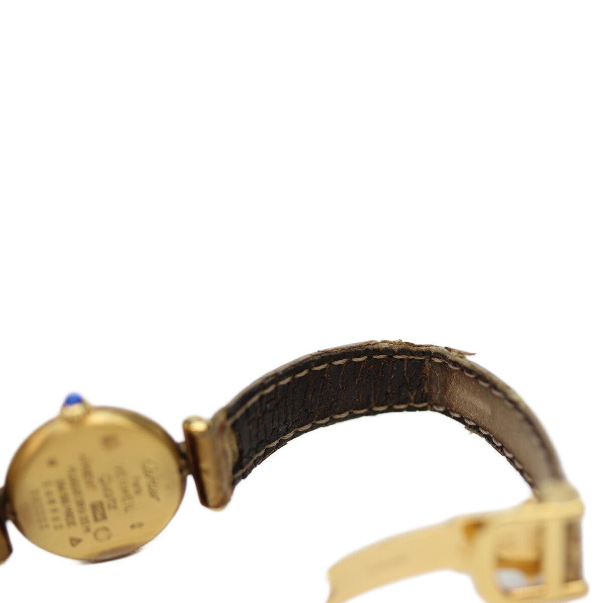 Cartier カルティエ 97年 W1008554 ﾏｽﾄｺﾘｾﾞｳﾞｪﾙﾒｲﾕ SM G文字盤 QZ 925/革 腕時計