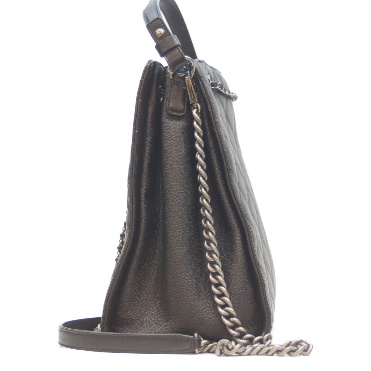 CHANEL シャネル 24番 A93354 黒 ｷｬﾋﾞｱ ｼﾙﾊﾞｰ金具 CCﾊﾞｹｯﾄ 2WAYﾁｪｰﾝｼｮﾙﾀﾞｰ ショルダーバッグ