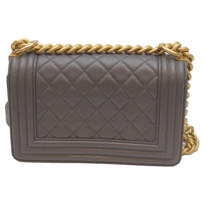 CHANEL シャネル ﾗｲﾄｸﾞﾚｰ G金具 ｷｬﾋﾞｱ ﾎﾞｰｲｼｬﾈﾙ20ｽﾓｰﾙ ショルダーバッグ