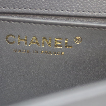 CHANEL シャネル ﾗｲﾄｸﾞﾚｰ G金具 ｷｬﾋﾞｱ ﾎﾞｰｲｼｬﾈﾙ20ｽﾓｰﾙ ショルダーバッグ