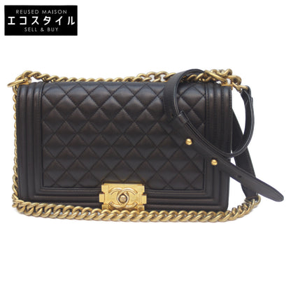 CHANEL シャネル 28番 A67086 黒 ｷｬﾋﾞｱ G金具 ﾎﾞｰｲｼｬﾈﾙ25 ショルダーバッグ