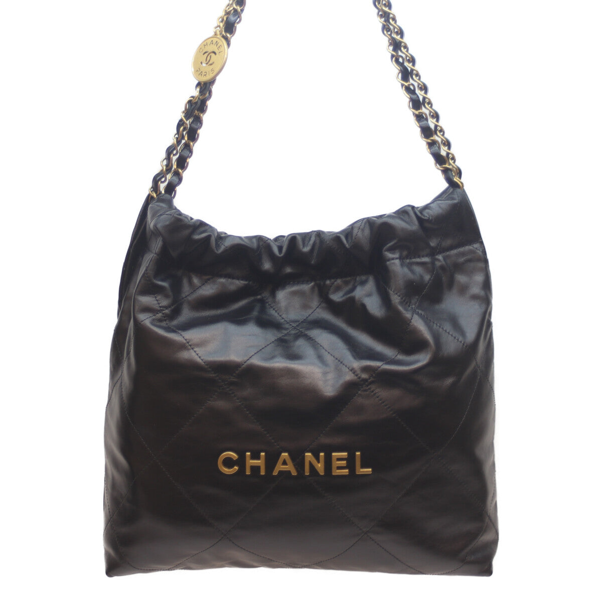 CHANEL シャネル AS3260 黒 ｼｬｲﾆｰｶｰﾌ ｼｬﾈﾙ22ｽﾓｰﾙ G金具 ショルダーバッグ