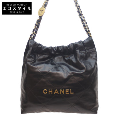 CHANEL シャネル AS3260 黒 ｼｬｲﾆｰｶｰﾌ ｼｬﾈﾙ22ｽﾓｰﾙ G金具 ショルダーバッグ
