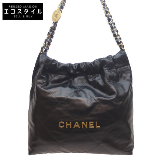 CHANEL シャネル AS3260 黒 ｼｬｲﾆｰｶｰﾌ ｼｬﾈﾙ22ｽﾓｰﾙ G金具 ショルダーバッグ