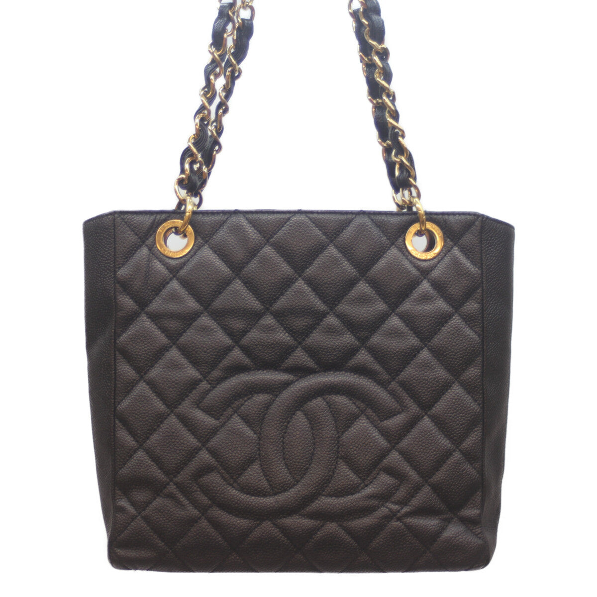 CHANEL シャネル 14番 黒 ｷｬﾋﾞｱ G金具 PSTﾄｰﾄ トートバッグ