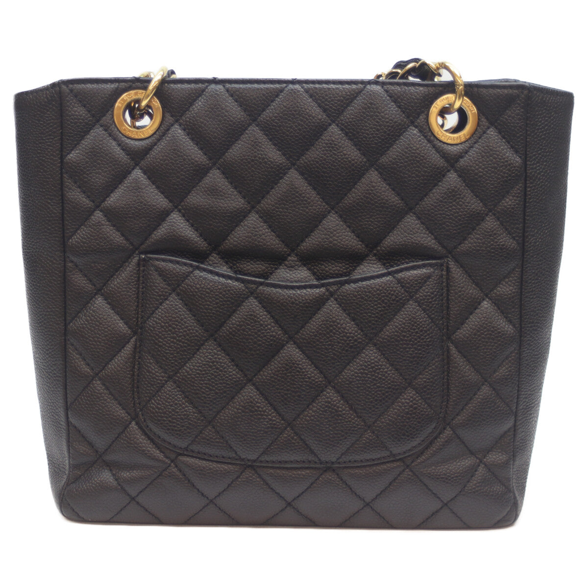 CHANEL シャネル 14番 黒 ｷｬﾋﾞｱ G金具 PSTﾄｰﾄ トートバッグ