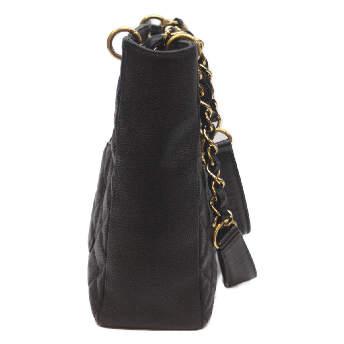 CHANEL シャネル 14番 黒 ｷｬﾋﾞｱ G金具 PSTﾄｰﾄ トートバッグ