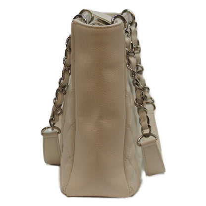 CHANEL シャネル 15番 白 ｷｬﾋﾞｱ ｼﾙﾊﾞｰ金具 PSTﾄｰﾄ トートバッグ