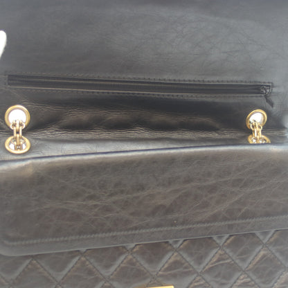 CHANEL シャネル 15番 A37587 黒 ｴｲｼﾞﾄﾞｶｰﾌｽｷﾝ G金具 2.55 ﾏﾄﾗｯｾ28ﾁｪｰﾝｼｮﾙﾀﾞｰ ショルダーバッグ