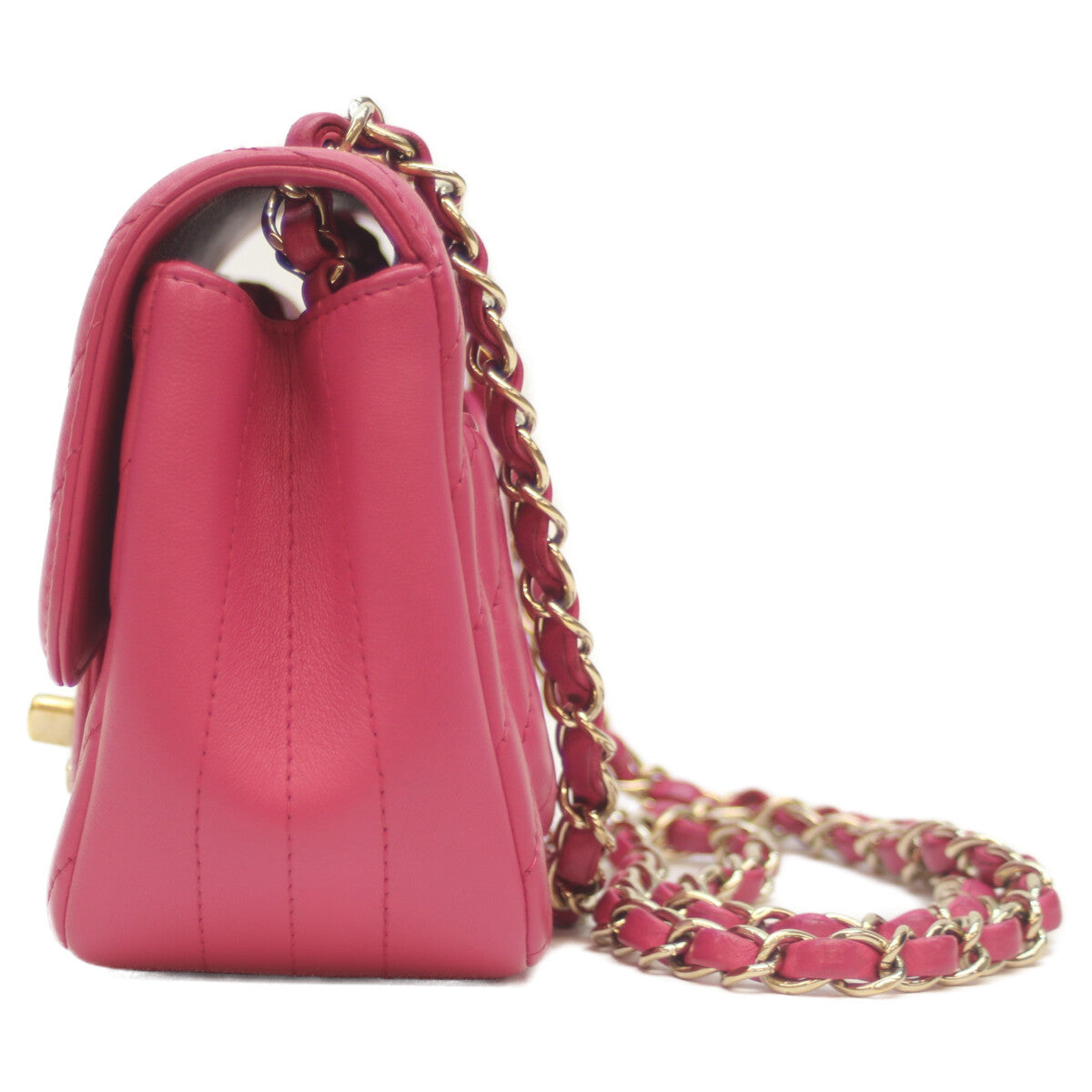 CHANEL シャネル 23番 A35200 ﾋﾟﾝｸ Vｽﾃｯﾁ ﾗﾑ G金具 ﾐﾆﾏﾄﾗｯｾ17 ショルダーバッグ