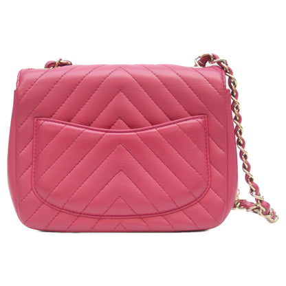 CHANEL シャネル 23番 A35200 ﾋﾟﾝｸ Vｽﾃｯﾁ ﾗﾑ G金具 ﾐﾆﾏﾄﾗｯｾ17 ショルダーバッグ