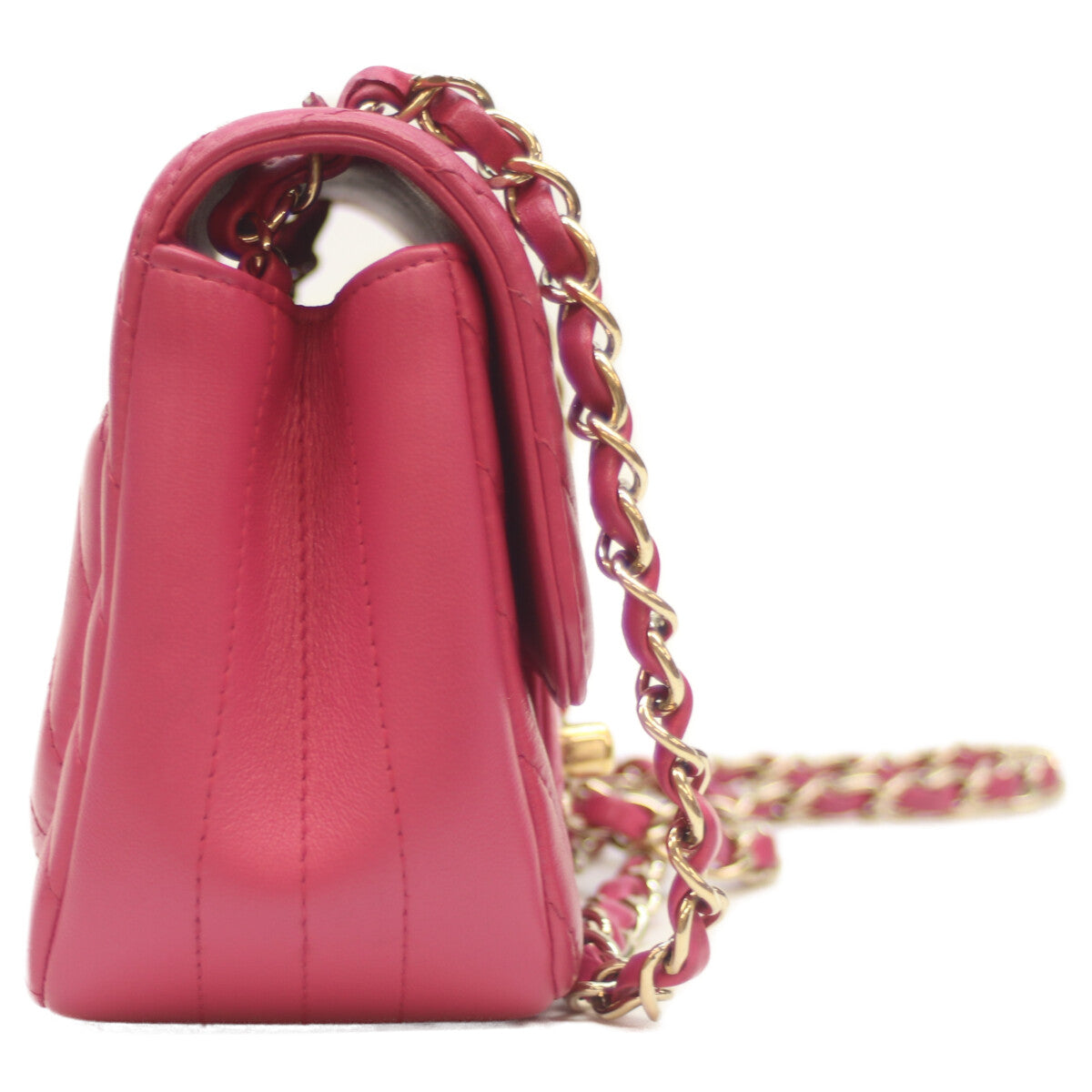 CHANEL シャネル 23番 A35200 ﾋﾟﾝｸ Vｽﾃｯﾁ ﾗﾑ G金具 ﾐﾆﾏﾄﾗｯｾ17 ショルダーバッグ