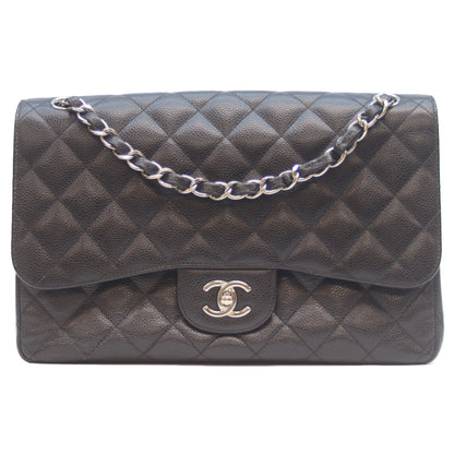 CHANEL シャネル 18番 A58600 黒 ｷｬﾋﾞｱ ｼﾙﾊﾞｰ金具 Wﾌﾗｯﾌﾟ ﾃﾞｶﾏﾄﾗｯｾ30 ショルダーバッグ