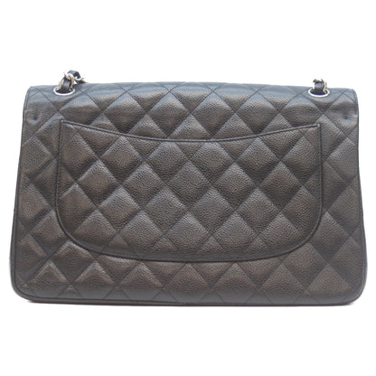 CHANEL シャネル 18番 A58600 黒 ｷｬﾋﾞｱ ｼﾙﾊﾞｰ金具 Wﾌﾗｯﾌﾟ ﾃﾞｶﾏﾄﾗｯｾ30 ショルダーバッグ