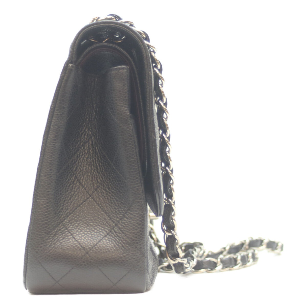 CHANEL シャネル 18番 A58600 黒 ｷｬﾋﾞｱ ｼﾙﾊﾞｰ金具 Wﾌﾗｯﾌﾟ ﾃﾞｶﾏﾄﾗｯｾ30 ショルダーバッグ