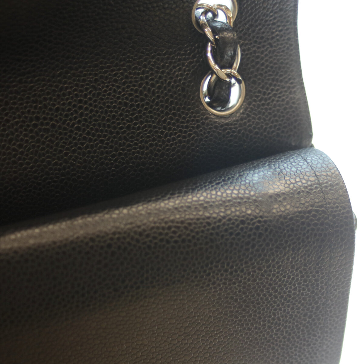 CHANEL シャネル 18番 A58600 黒 ｷｬﾋﾞｱ ｼﾙﾊﾞｰ金具 Wﾌﾗｯﾌﾟ ﾃﾞｶﾏﾄﾗｯｾ30 ショルダーバッグ