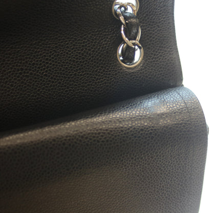 CHANEL シャネル 18番 A58600 黒 ｷｬﾋﾞｱ ｼﾙﾊﾞｰ金具 Wﾌﾗｯﾌﾟ ﾃﾞｶﾏﾄﾗｯｾ30 ショルダーバッグ