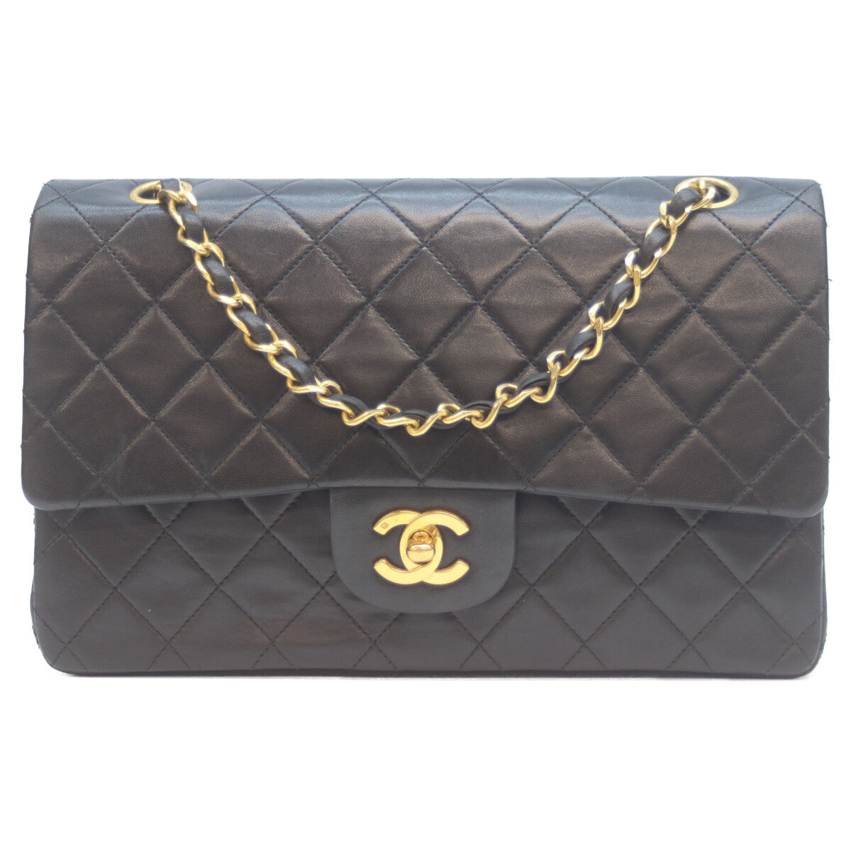 CHANEL シャネル 1番 A01112 黒 ﾗﾑ G金具 Wﾌﾗｯﾌﾟ ﾏﾄﾗｯｾ25 ﾁｪｰﾝｼｮﾙﾀﾞｰ ショルダーバッグ
