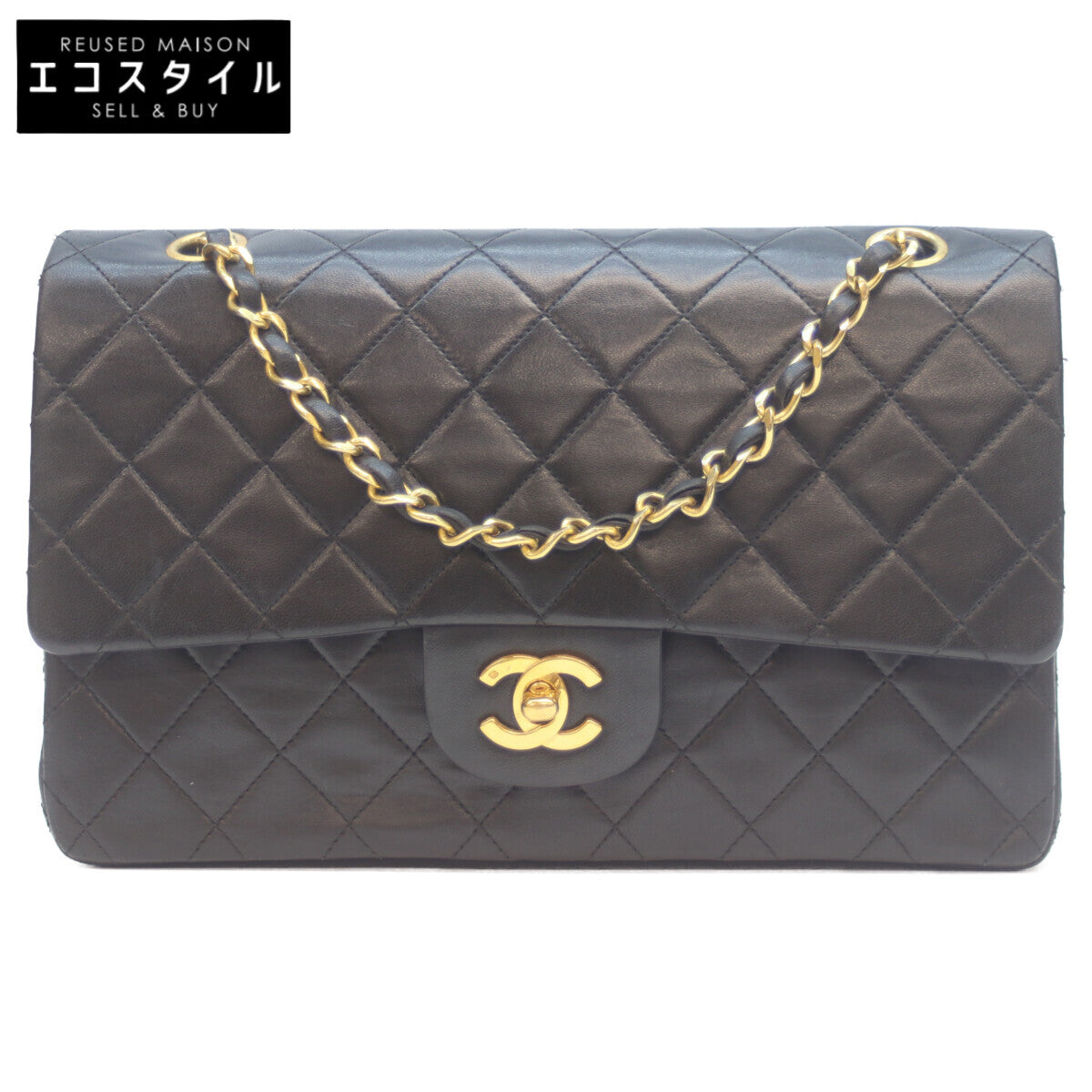 CHANEL シャネル 1番 A01112 黒 ﾗﾑ G金具 Wﾌﾗｯﾌﾟ ﾏﾄﾗｯｾ25 ﾁｪｰﾝｼｮﾙﾀﾞｰ ショルダーバッグ